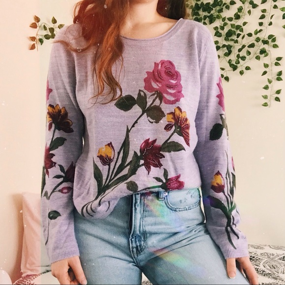 Christopher & Banks Sweaters - Christopher & Banks floral light weight sweater